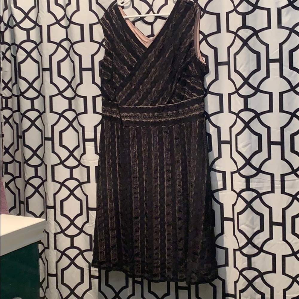 NWOT Sleeveless lace layered dress